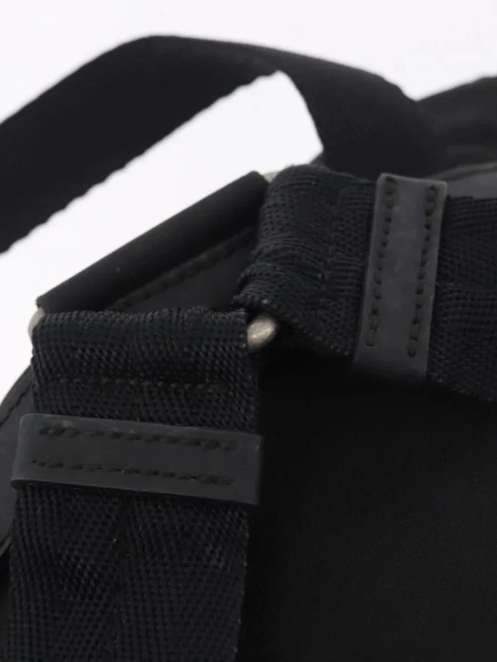PRADA Backpack Nylon Black Silver Auth 179537